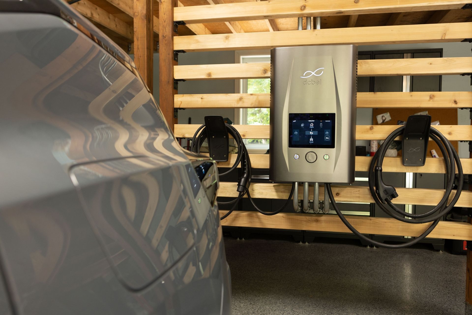 Ara in garage charging ev